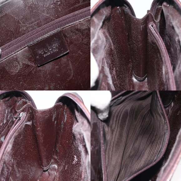 GUCCI Clutch Bag Leather Black Silver 018 0040 Auth ep9261 - Picture 13 of 14